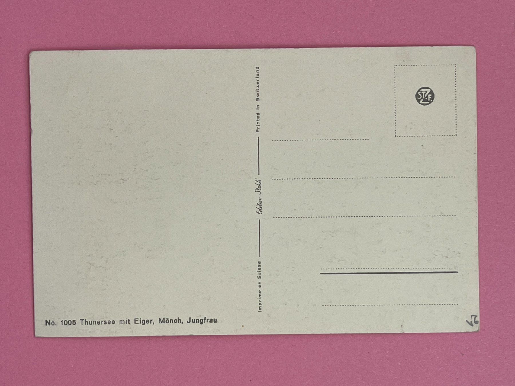 Cartes postales: Thunersee mit Eiger, Mönch und Jungfrau – D'occasion à Steg VS par _vinci_ 1