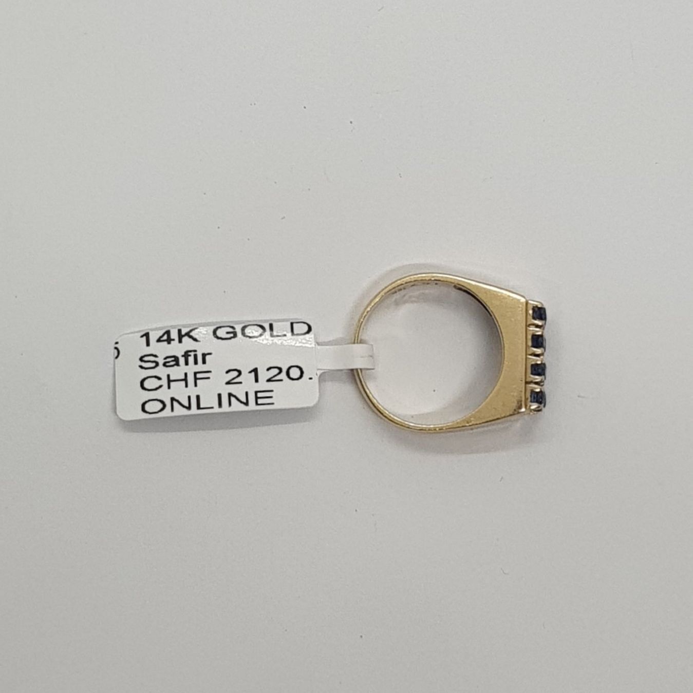 Anelli: Echt 14K Gold - Saphir Ring – Usato da Luzern venduto da Luzern-Goldhaus 1