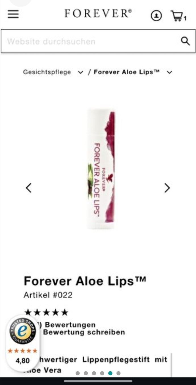 Gesichtspflege: Forever Aloe Lips, 12 Stk. Originalverpackt Neu – Neu und originalverpackt aus Oberbuchsiten von imsaracolangelo 4