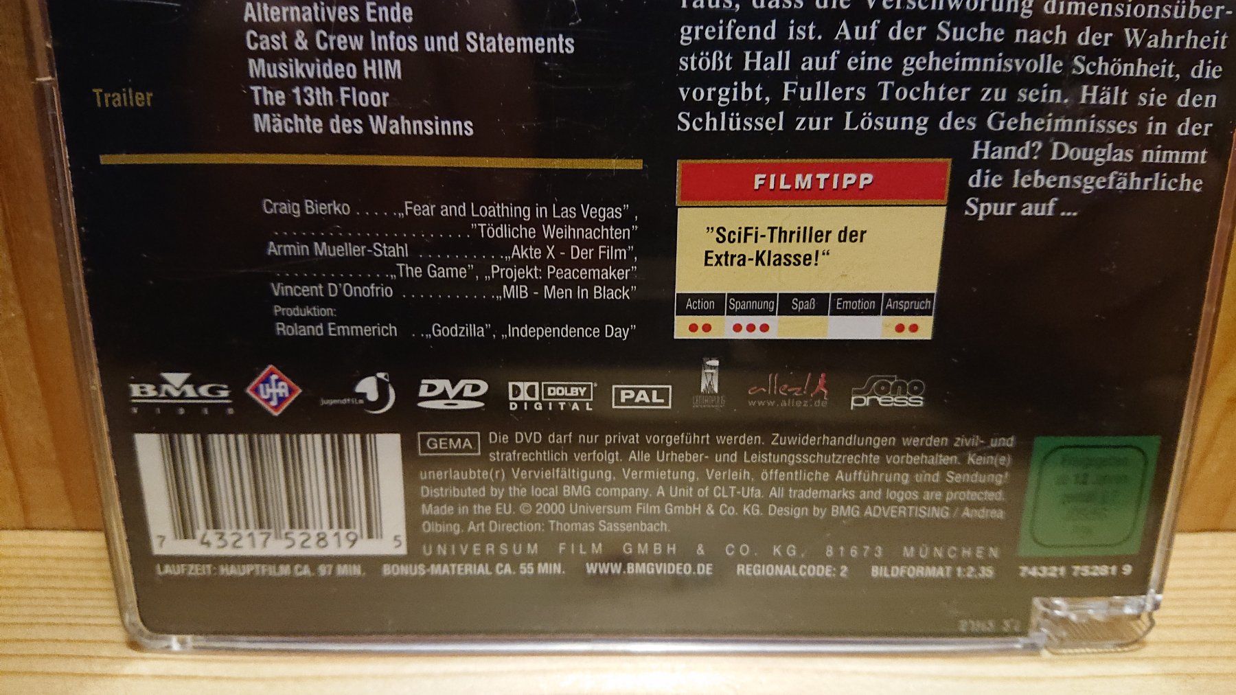 Tutti i DVDs: THE 13th FLOOR DVD Jewelcase – Usato da Wilderswil venduto da Exebub 3