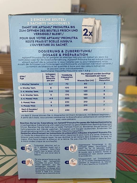 Cibi & Specialità: Aptamil Pronutra PRE (1x 600g) – Nuovo e nell'imballaggio originale da Bonstetten venduto da mar_f7dr 3