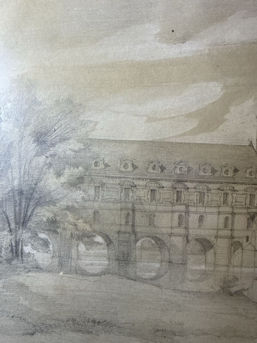 Dipinti: De PURY Paul. Dessin de Chenonceaux  – Usato da Schmitten FR venduto da Hohezelg 2