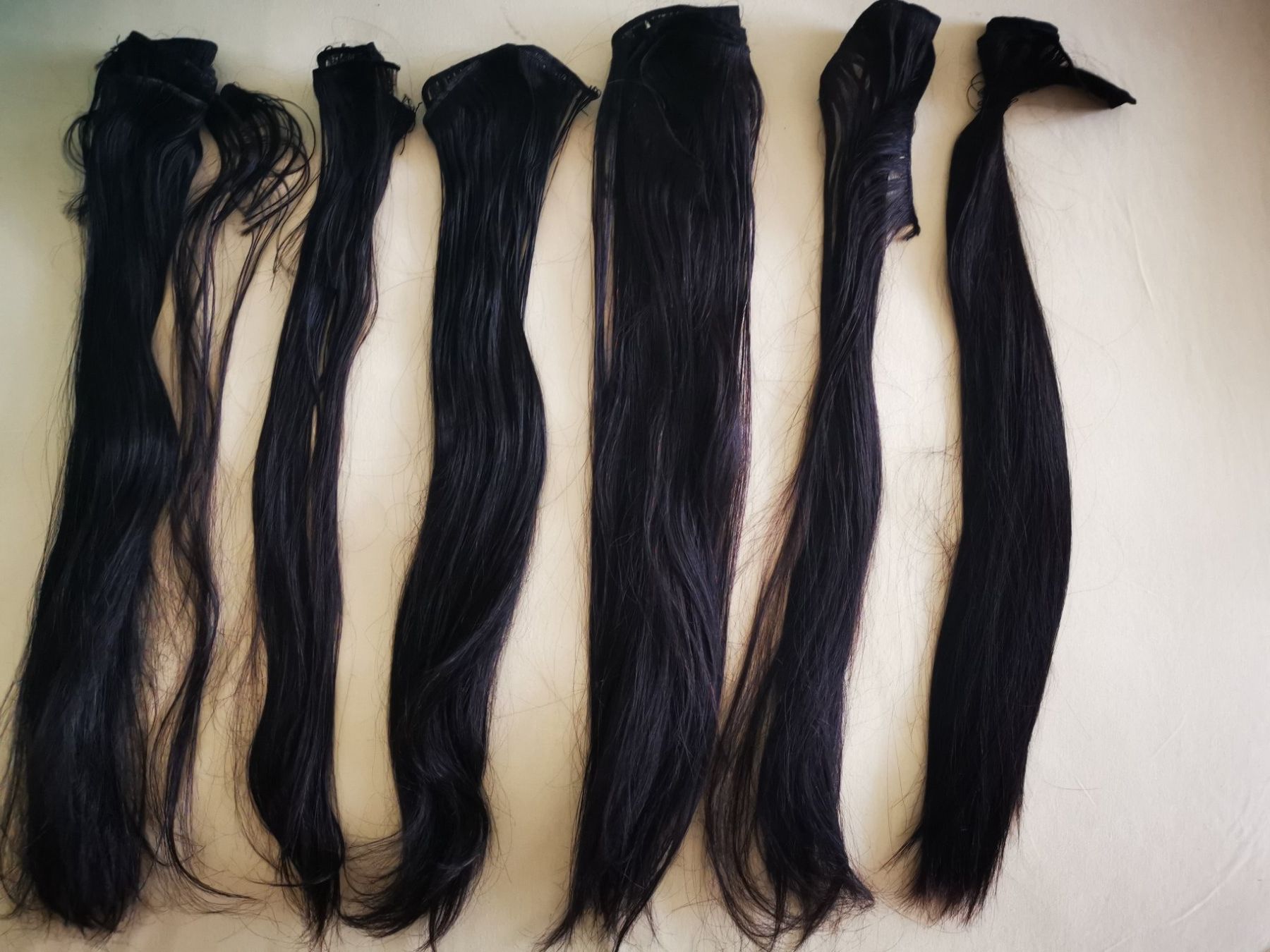 Parrucche: Mèches de cheveux naturels noirs - perruque / postiche – Usato da Courtepin venduto da mara_1808 5