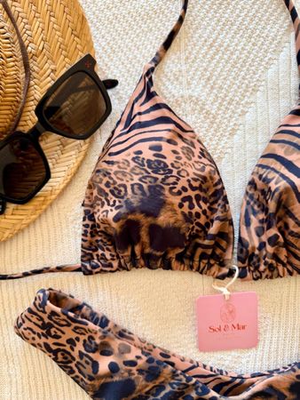 🏝Sexy Animal Print Bikini Set Gr. M -Neu - Versand gratis