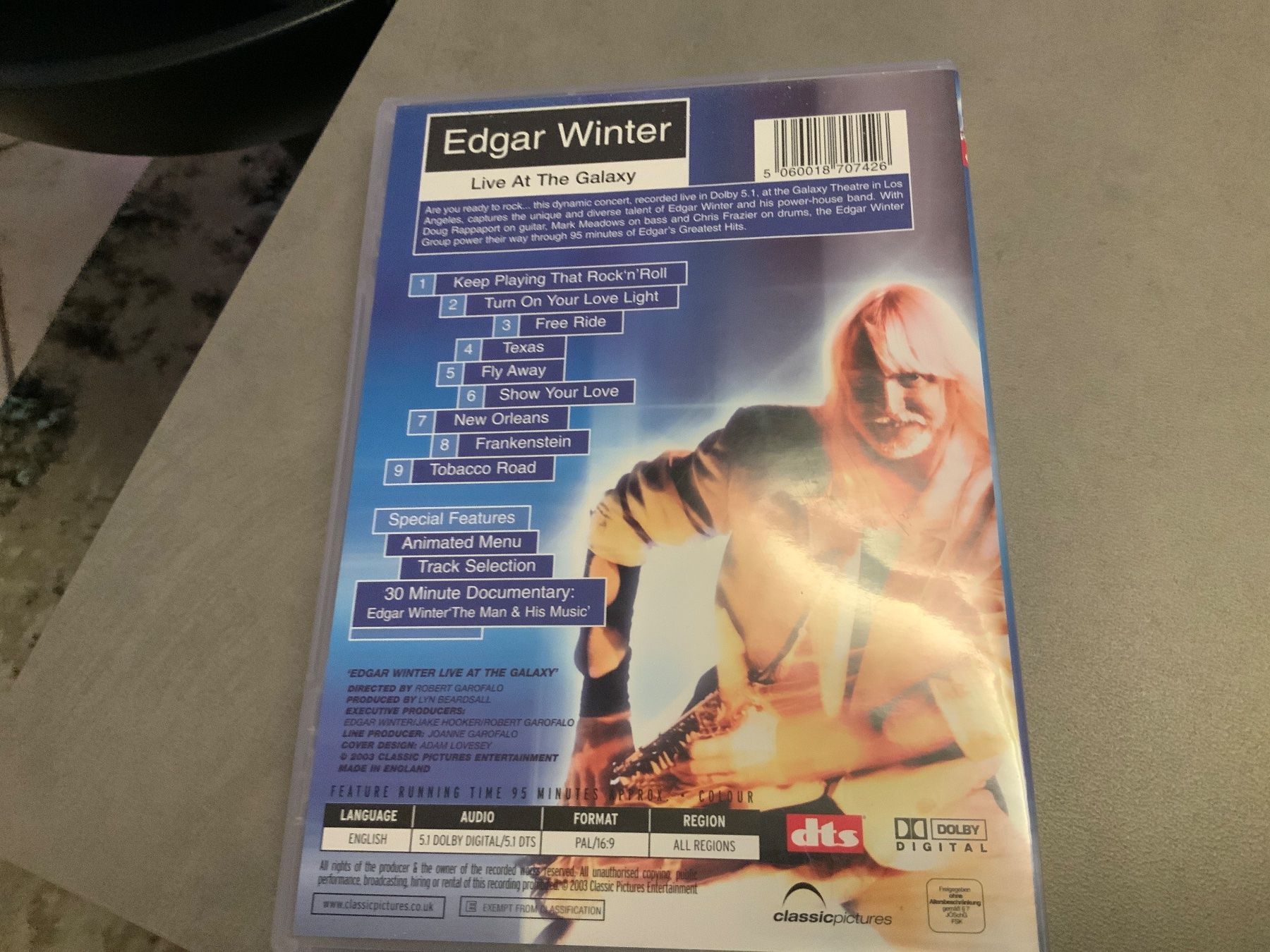Tutti i DVDs: Edgar Winter, Live at the Galaxy, DVD – Usato da Uster venduto da Macita56 1