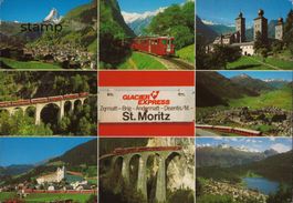 AK Glacier-Express mit Zermatt, Mattertal, Brig, Andermatt