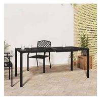 Tisch für Garten Anthrazit 165x80x72 cm Stahl Neu