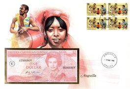 BANKNOTENBRIEF ANGUILLA ONE DOLLAR - ERHALT SIEHE SCAN