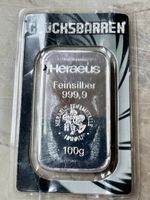 Silberbarren Heraeus 100g 999.9 Feinheit im Blister neu