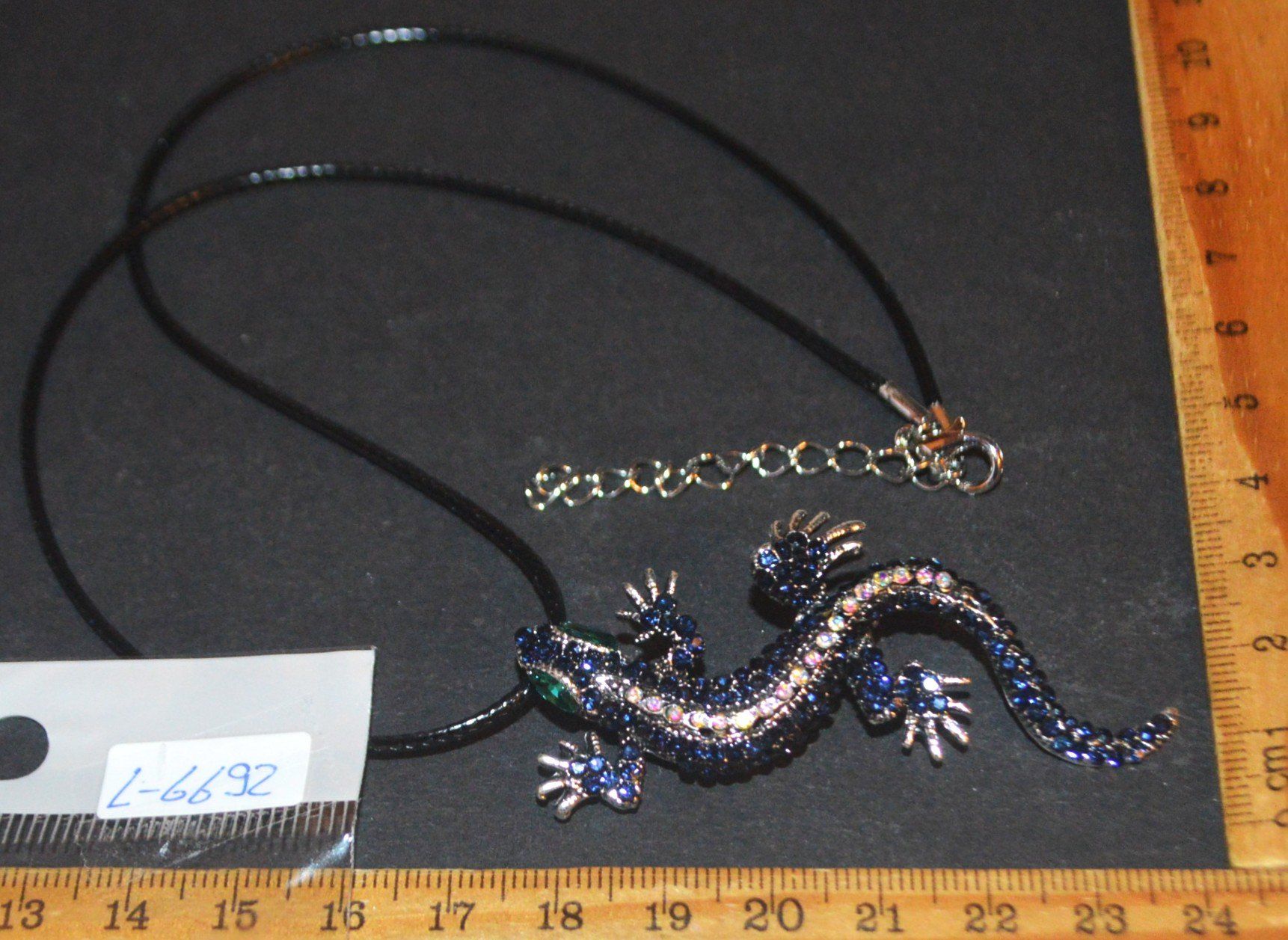 Spille & Fermagli: Brosche oder Halskette L-6692 – Eidechse blau mit Strass – Nuovo e nell'imballaggio originale da Goldiwil (Thun) venduto da han_v5b7 3