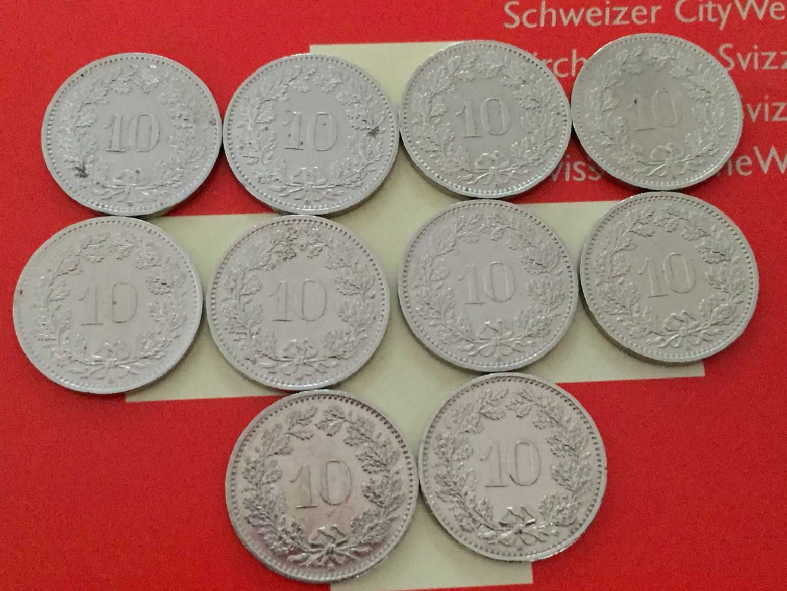 Tutti le monete: 10 Rappen 1990 - 1999 komplett – Usato da Elsau venduto da herbybay 3