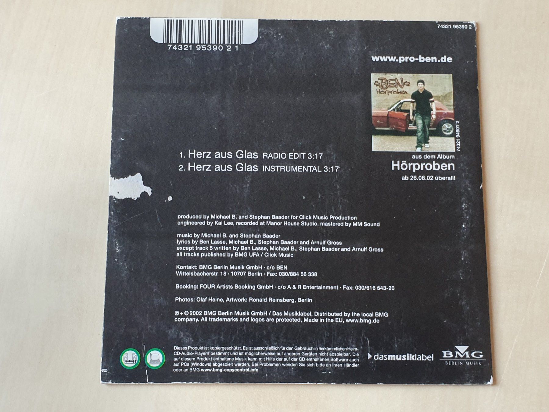 CDs: Ben Herz aus Glas – Gebraucht aus Stansstad von collectorsshop 1