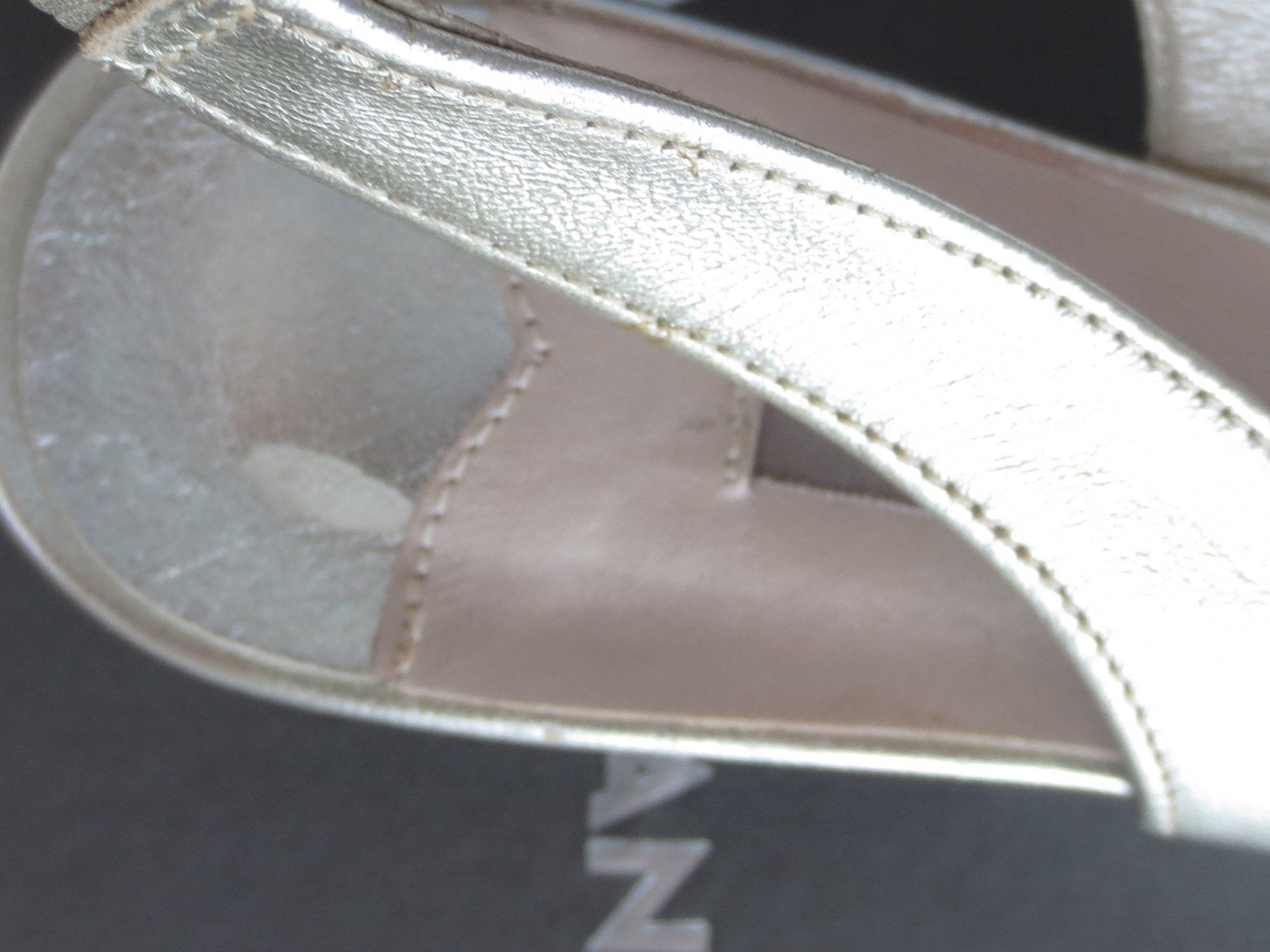 Damenschuhe: Jetzt im Sale! JANET&JANET Sandale Leder Silber Size 35,5 – Gebraucht aus Buchrain von QueenyHE51 8
