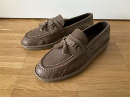 Braune "Falcon" Leder Loafer, Gr. 43 - NEU