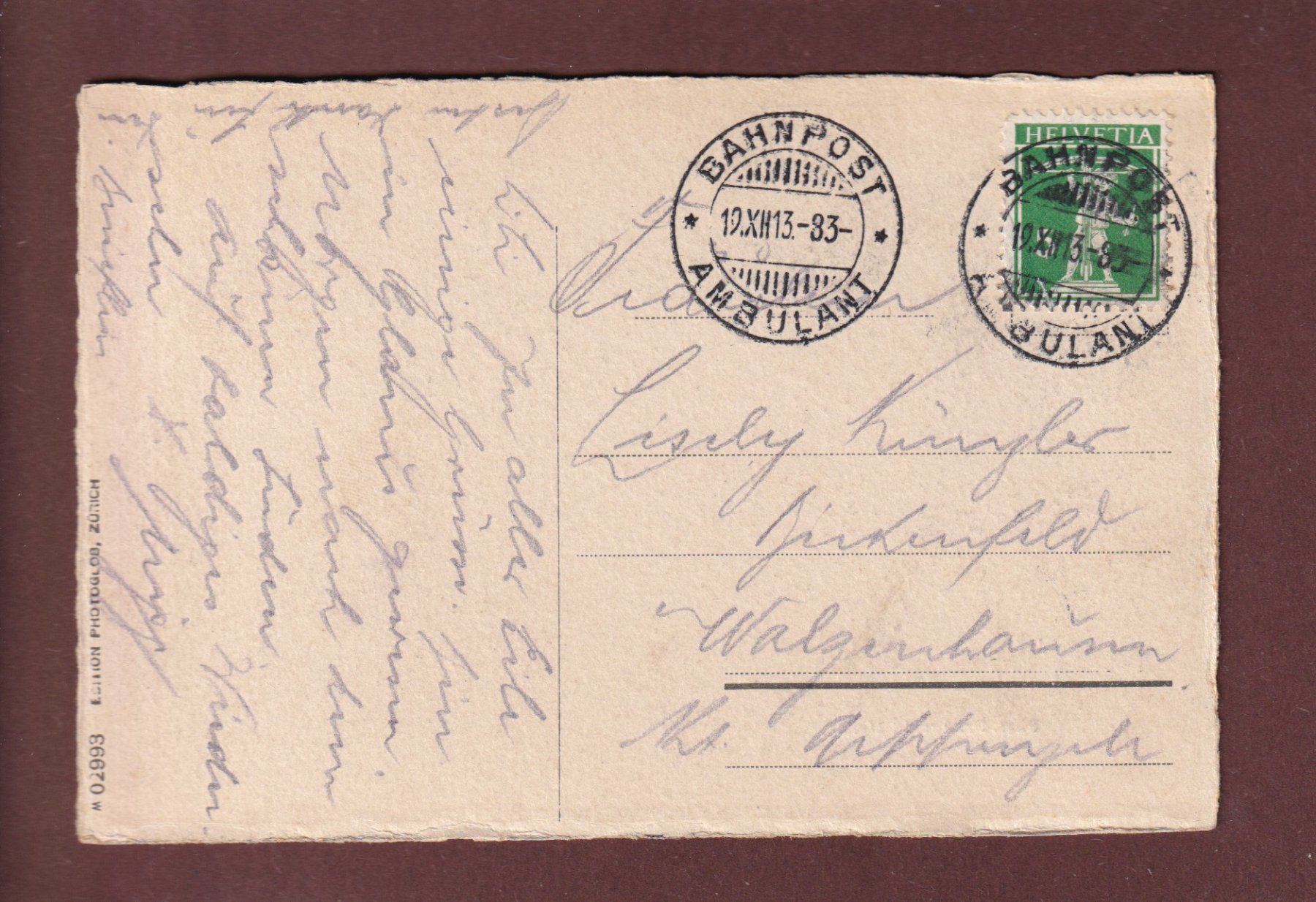 Cartoline postali: WALENSEE - Churfirsten von Alp Firz – Usato da Pully venduto da nicecards 1
