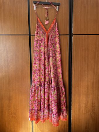 Sommerliches Maxikleid aus Seide, Top Zustand
