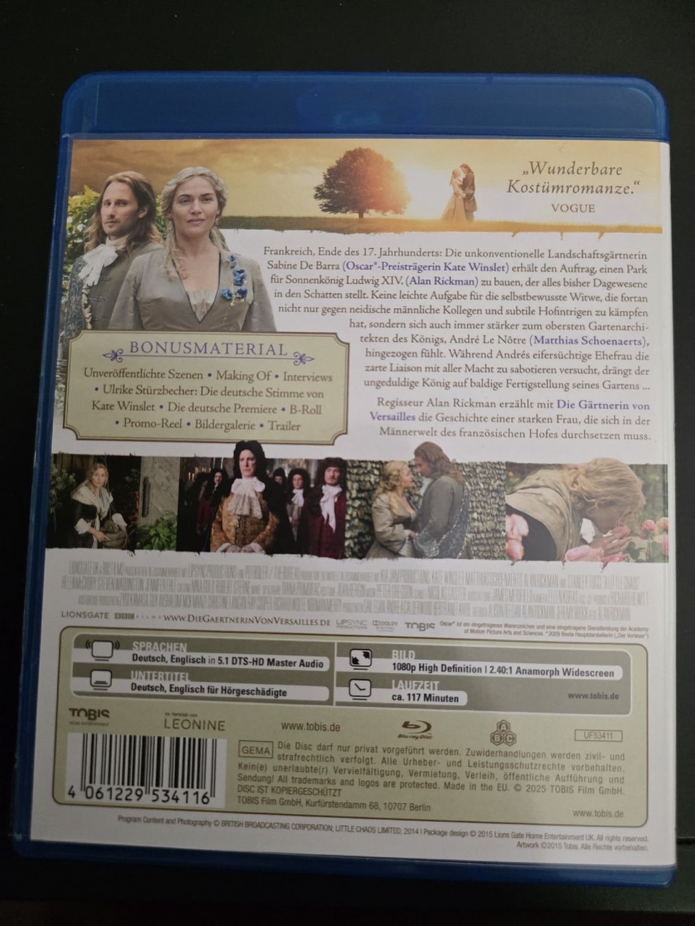 Alle DVDs: Die Gärtnerin von Versailles Blu-ray – Gebraucht aus Steffisburg von Blue_bj5g 1