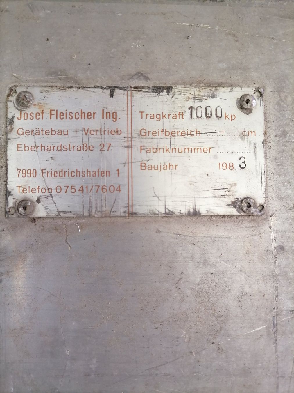Gru: Portalkran 1 Tonne 4 meter – Usato da Winterthur venduto da subi2012 3