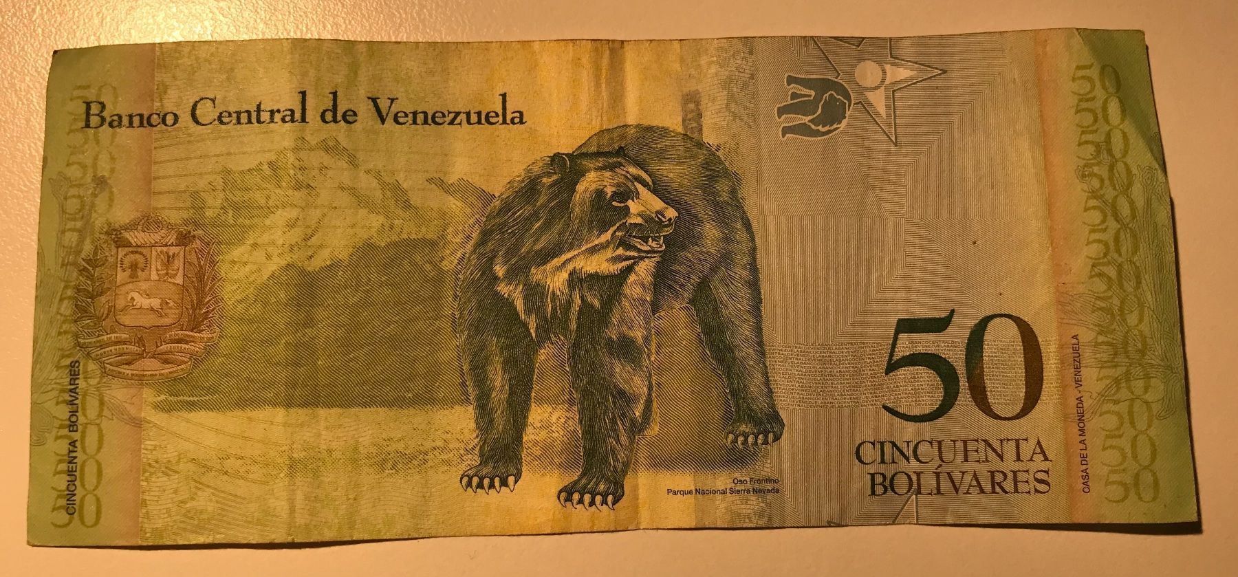 Billets de banque: Venezuela 50 Bolivares 2008 – D'occasion à Algetshausen par Carrhard 1