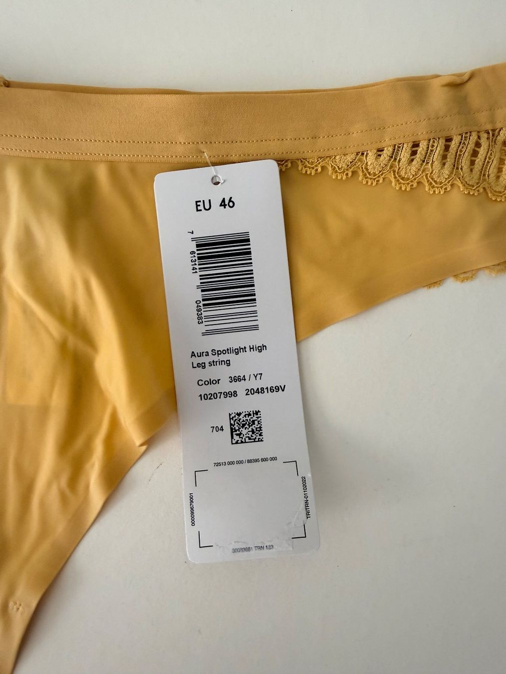 Triumph Altra biancheria intima: TRIUMPH, High Leg String AURA SPOTLIGHT, Grösse 46, Gelb – Nuovo e nell'imballaggio originale da Rudolfstetten venduto da gst_g7xl 1
