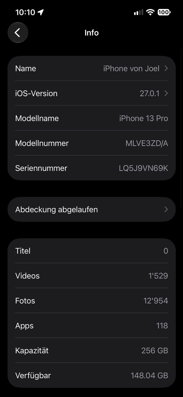 Apple Handys / Smartphones: iPhone 13 pro 256GB Graphit – Gebraucht aus Thun von ritsch1977 5