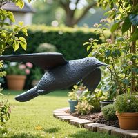 Fliegende Krähen-Skulptur