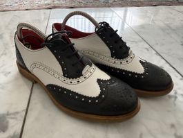 Elegante Schnürschuhe klassischer Brogue-/Wingtip-Stil, Gr36