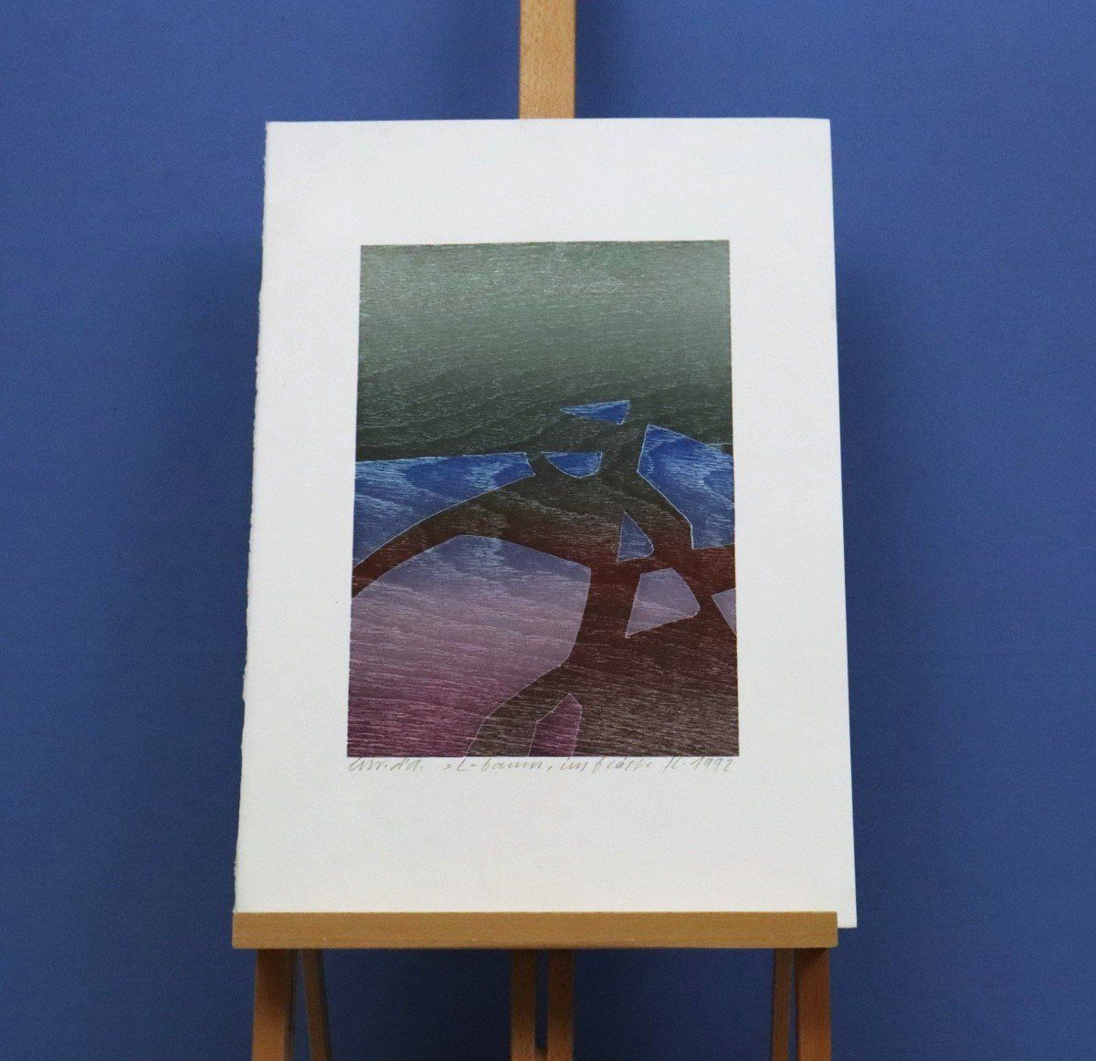 Xilografie: Franz Eggenschwiler 1930-2000, Holzschnitt, "Lebensbaum" – Usato da Zug venduto da Kunst-Fundgrube 1