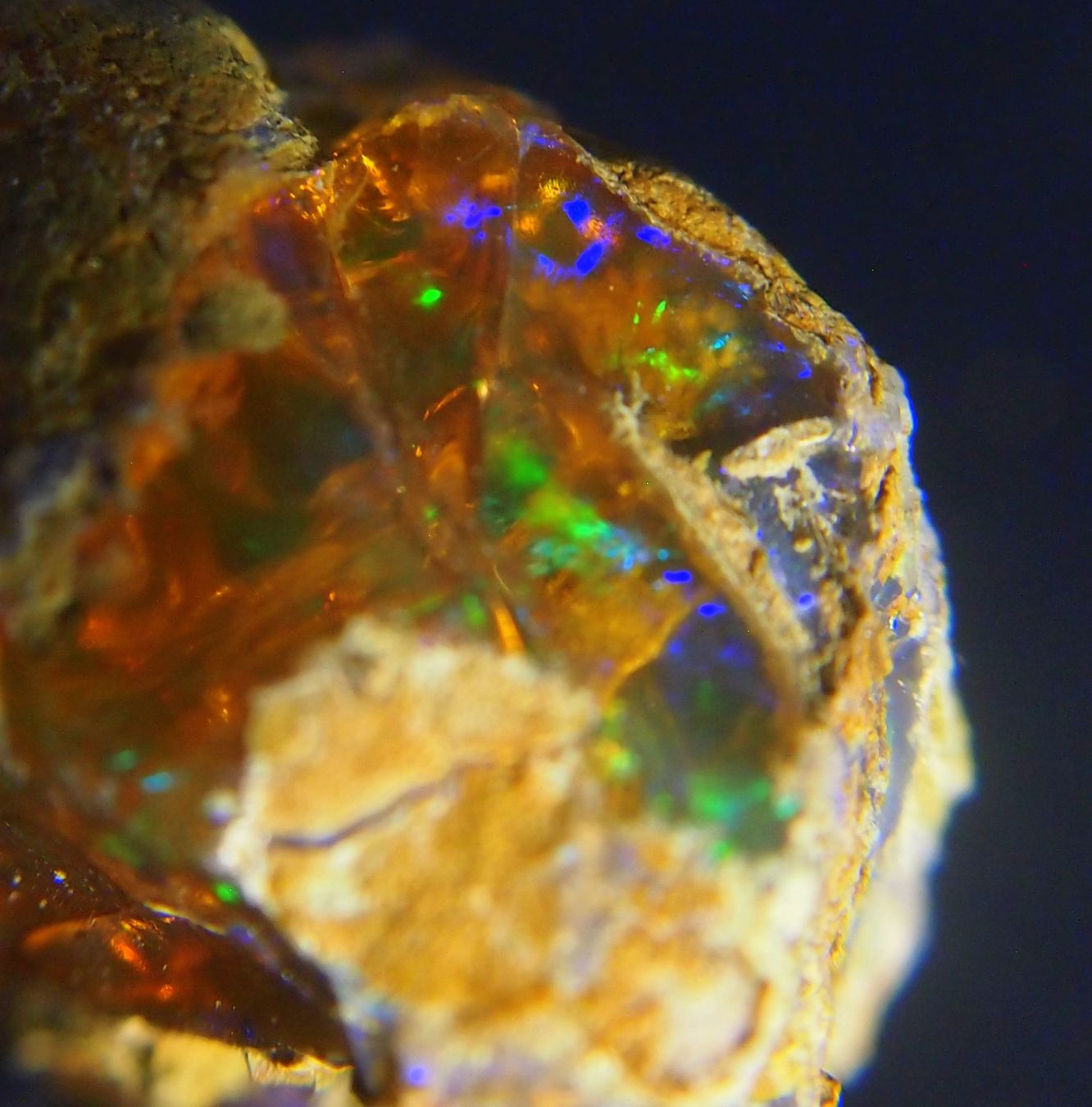 Pietre preziose: 39 ct. Top-funkelnder WELO-Feueropal roh – Nuovo e nell'imballaggio originale da Reinach BL venduto da Marblue 6