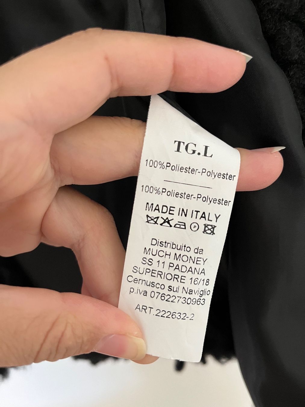 Giacche: Schwarze Teddyjacke/Winterjacke, Gr. L – Usato da Triesen venduto da dardaleni 3