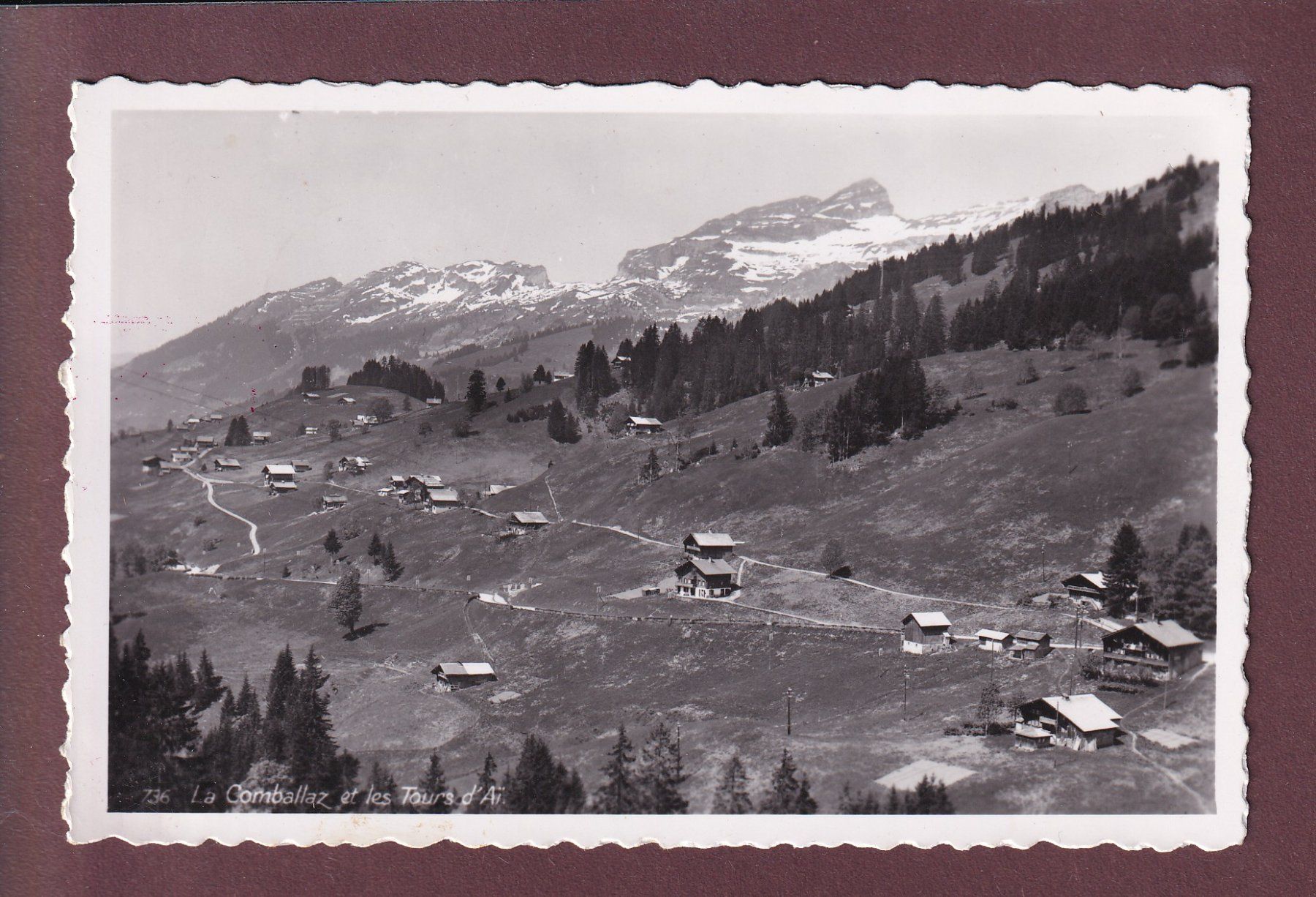 Cartoline postali: LA COMBALLAZ - Tours d'AÏ - 1945 – Usato da Pully venduto da nicecards