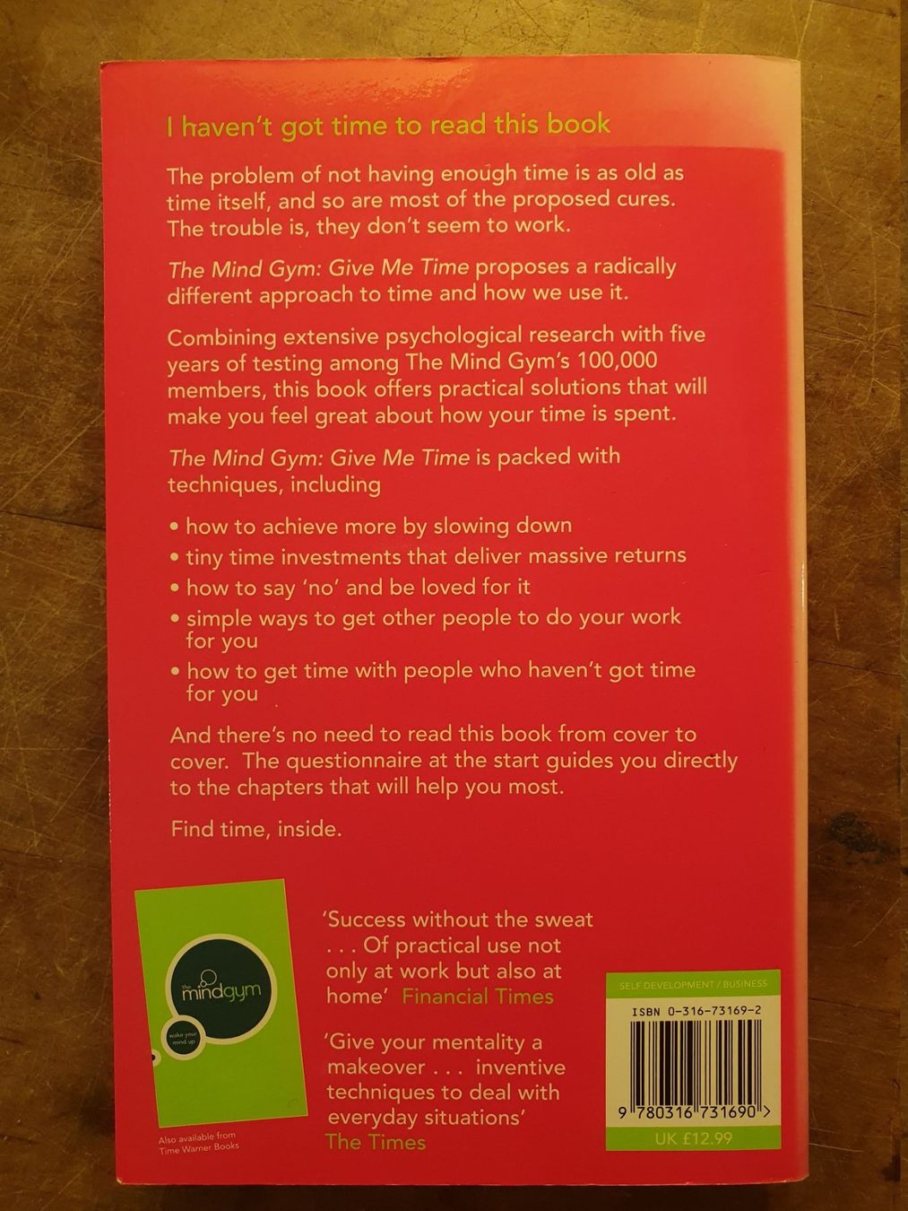 Libri: The Mindgym - Give Me Time – Usato da Zürich venduto da loosebone 9