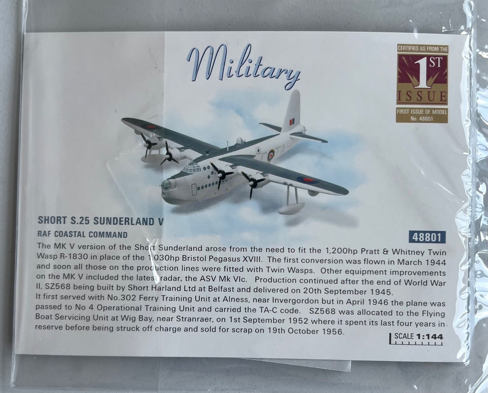 Corgi Toys Kit di modellismo & Modellini statici: Corgi 48801 Short S.25 Sunderland V RAF Coastal Command – Nuovo e nell'imballaggio originale da Laufen venduto da ric_9vmm 3