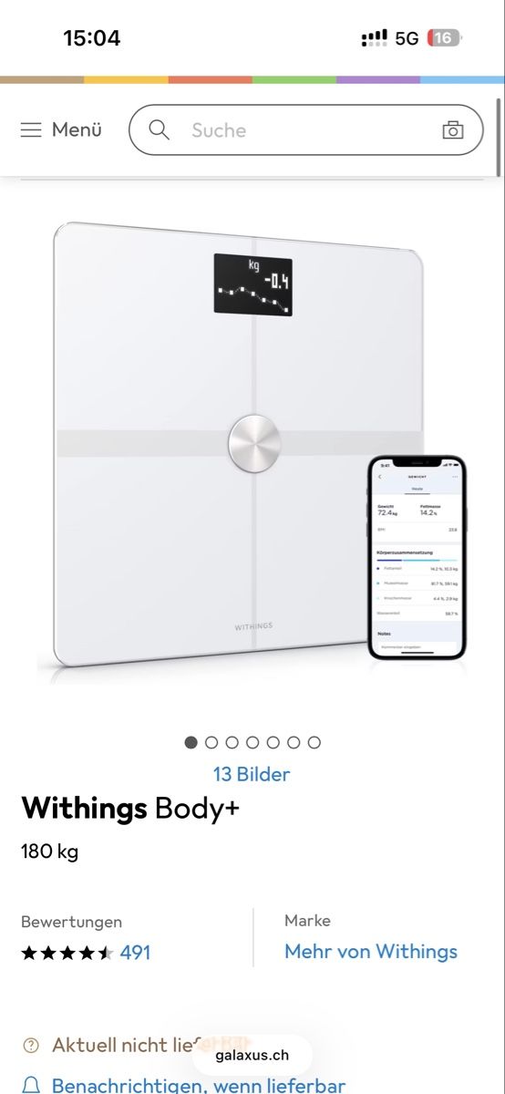 Withings Pèse-personnes: Withings Body+ – D'occasion à Biel/Bienne par Blueflug