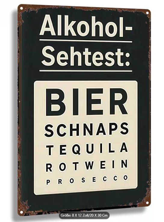 Ecriteaux: Schild "Alkohol Sehtest" – Neuf avec emballage d'origine à Gerlafingen par Tsuru