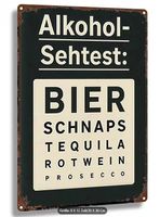 Schild "Alkohol Sehtest"