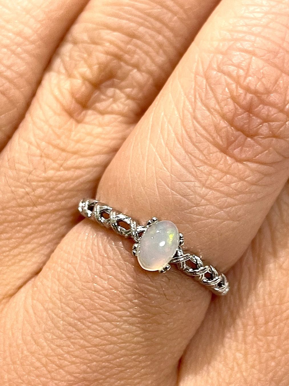 Ringe: 100 % echter Opal-Ring, Edelsteinring – Neu und originalverpackt aus Schiers von sisikristall 1