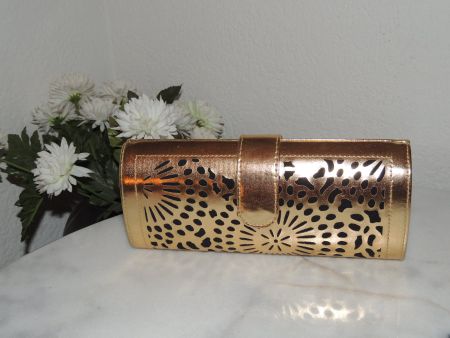 EXKLUSIVE CLUTCH «ESTÈE LAUDER» GOLD-FINISH NEU