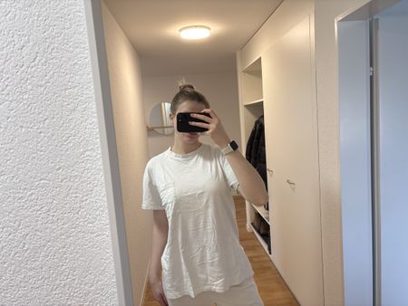 Weisses Basic T-Shirt Gr. M