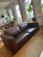 Braunes Ledersofa
