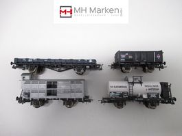 Roco 76077 Niederländisches 4 Teiliges Güterwagen Set DC H0