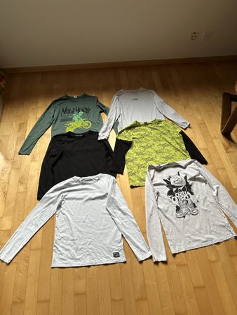 Für Jungs: 6 verschiedene Langarm Shirts, Gr. 170/176