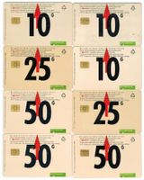 8diverse Telefonkarten Niederlande 2. Serie Standardkarten