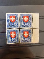 1923 Pro Juventute J28 Viererblock postfrisch Landeswappen