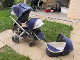 Uppababy Vista + zweiter Sitz, Wanne, Mitfahrbrett, Zubehör