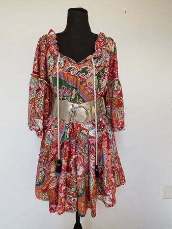 Boho Minikleid / Tunika aus Seide