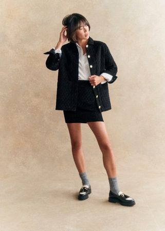 Sezane Will Steppjacke schwarz Grösse XS sehr guter Zustand