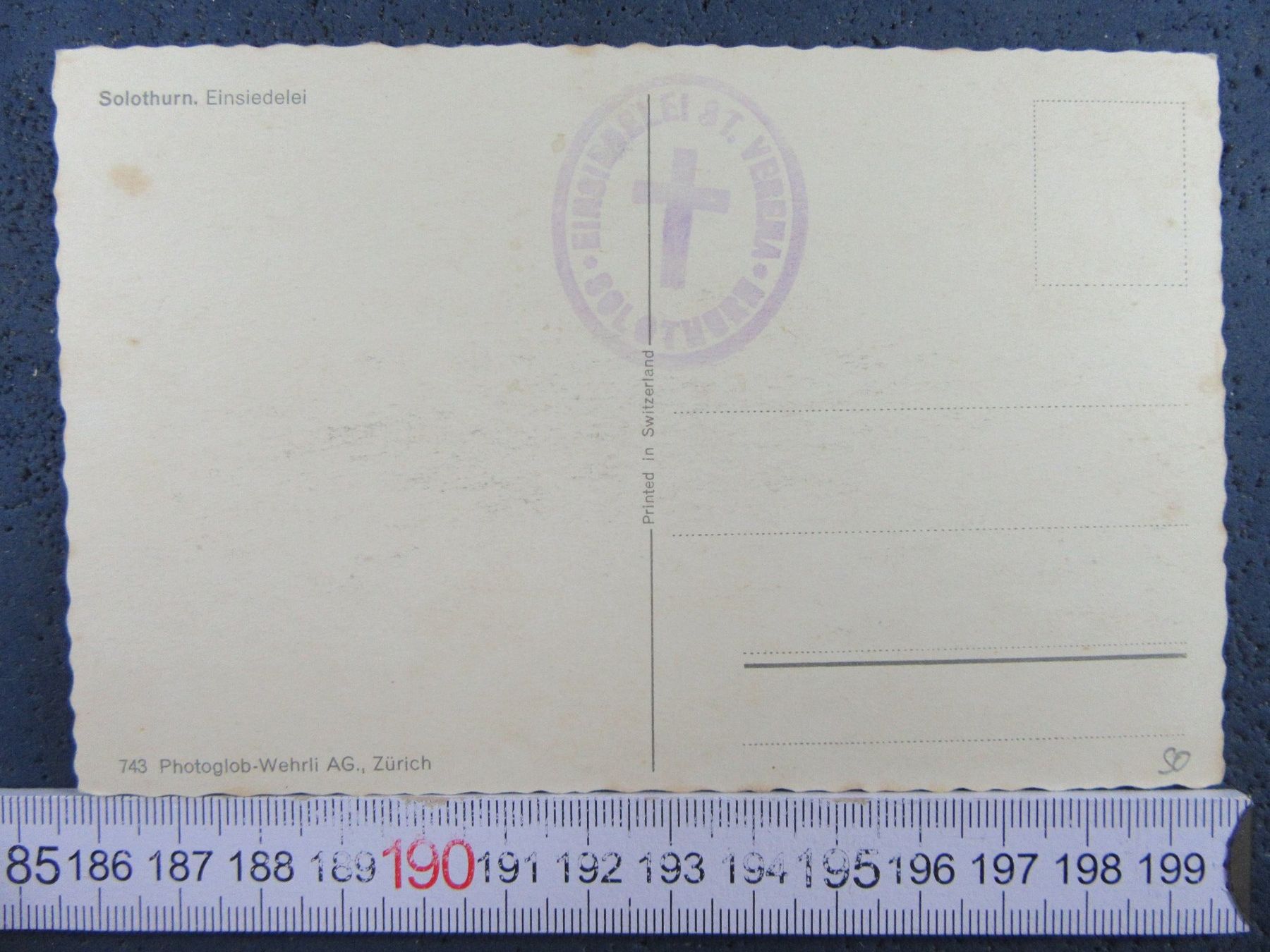 Cartoline postali: EINSIEDELEI BEI SILOTHURN SO AK – Usato da Ettingen venduto da Hausi4711 1