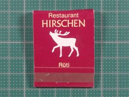 Rüti ZH, Restaurant Metzgerei Hirschen, alte Zündhölzer