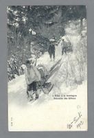 L'HIVER À LA MONTAGNE, DESCENTE DES BILLONS, *, VALAIS/VAUD?